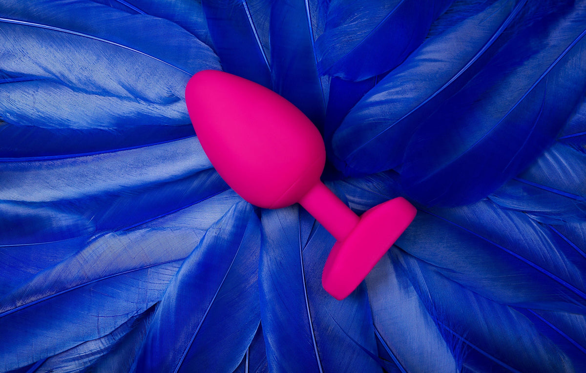 Gplug Large Bioskin Sweet Raspberry 1.54 Inch (3.9cm) Realistic Texture Butt Plug > Anal Range > Butt Plugs