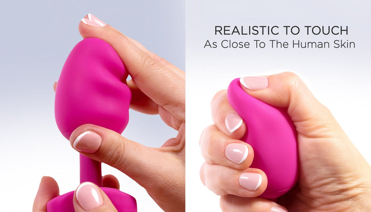 Gplug Large Bioskin Sweet Raspberry 1.54 Inch (3.9cm) Realistic Texture Butt Plug > Anal Range > Butt Plugs