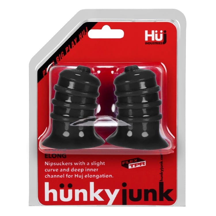 Hunkyjunk Adult Toys Black ELONG Wide Base Nipsucker Black 840215105813