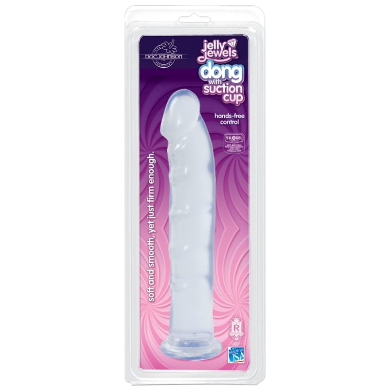 Jelly Jewels Adult Toys Clear Dong With Suction Cup Diamond 782421815615