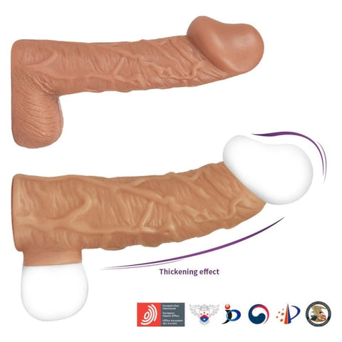 Nude Sleeve 12cm Soft Silicone Girth Enhancer for Enhanced Pleasure SLEEVES