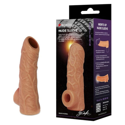 Nude Sleeve 10cm Shaft Soft Silicone Girth Enhancer for Enhanced Pleasure SLEEVES