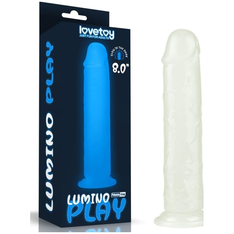 Lovetoy Adult Toys Clear Lumino Play Dildo 8" 6970260906715