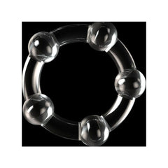 Lovetoy Adult Toys Clear Triple Beaded Donut Ring Set 6970260908009