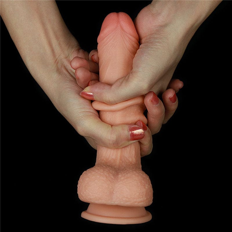 Lovetoy DONGS Flesh Sliding Skin Dual Layer Dong -  17.8 cm (7'') Dong with Flexible Skin 6970260906333