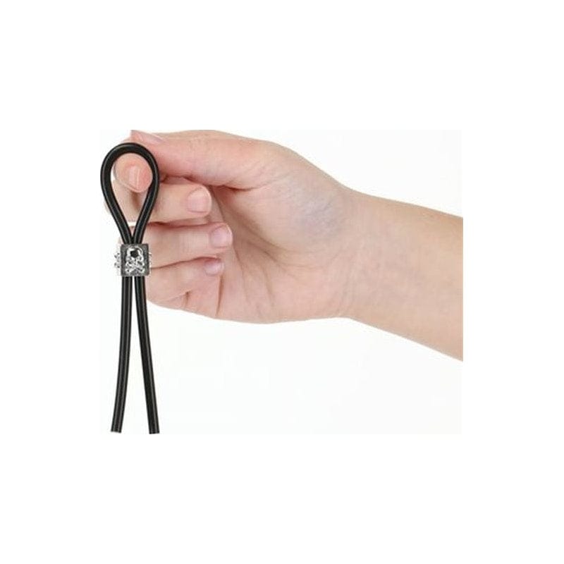 LUX Active Adult Toys Black Tether Adjustable Cock Tie 677613470119