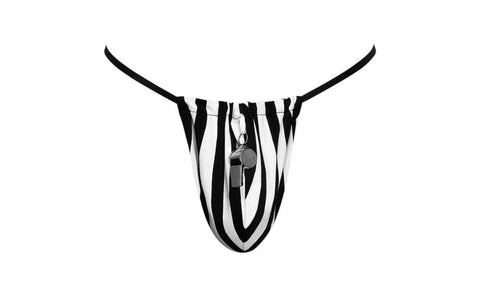 Referee Novelty G-String Black for Men by Male Power Mens G-Strings