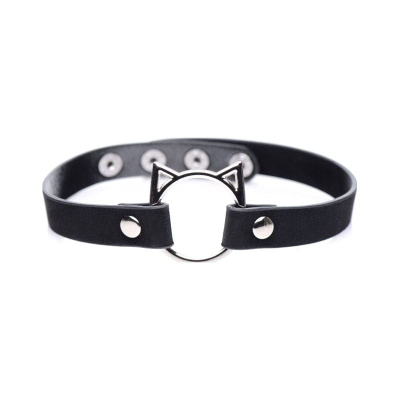 Master Series Adult Toys Black Kinky Kitty Ring Slim Choker Black 848518043597