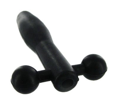 Master Series Adult Toys Black Silicone Cum-Thru Barbell Penis Plug 848518006226