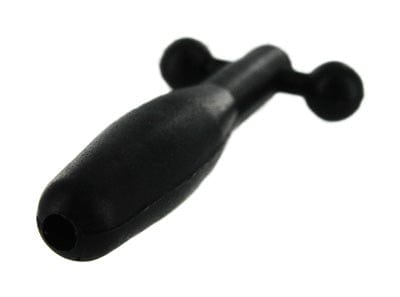 Master Series Adult Toys Black Silicone Cum-Thru Barbell Penis Plug 848518006226