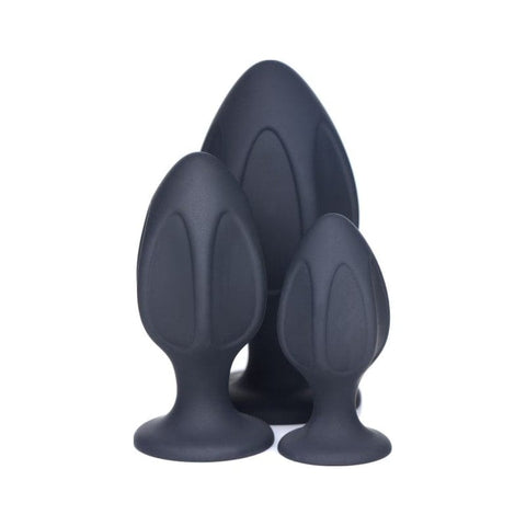 Triple Juicers Silicone Anal Plug Set in Black Anal Toys & Stimulators