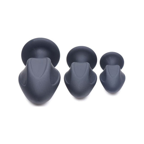 Triple Juicers Silicone Anal Plug Set in Black Anal Toys & Stimulators