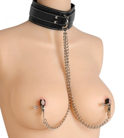 Coveted Collar and Clamp Union Set for Intense Submission and Sensation > Bondage Gear > Collars