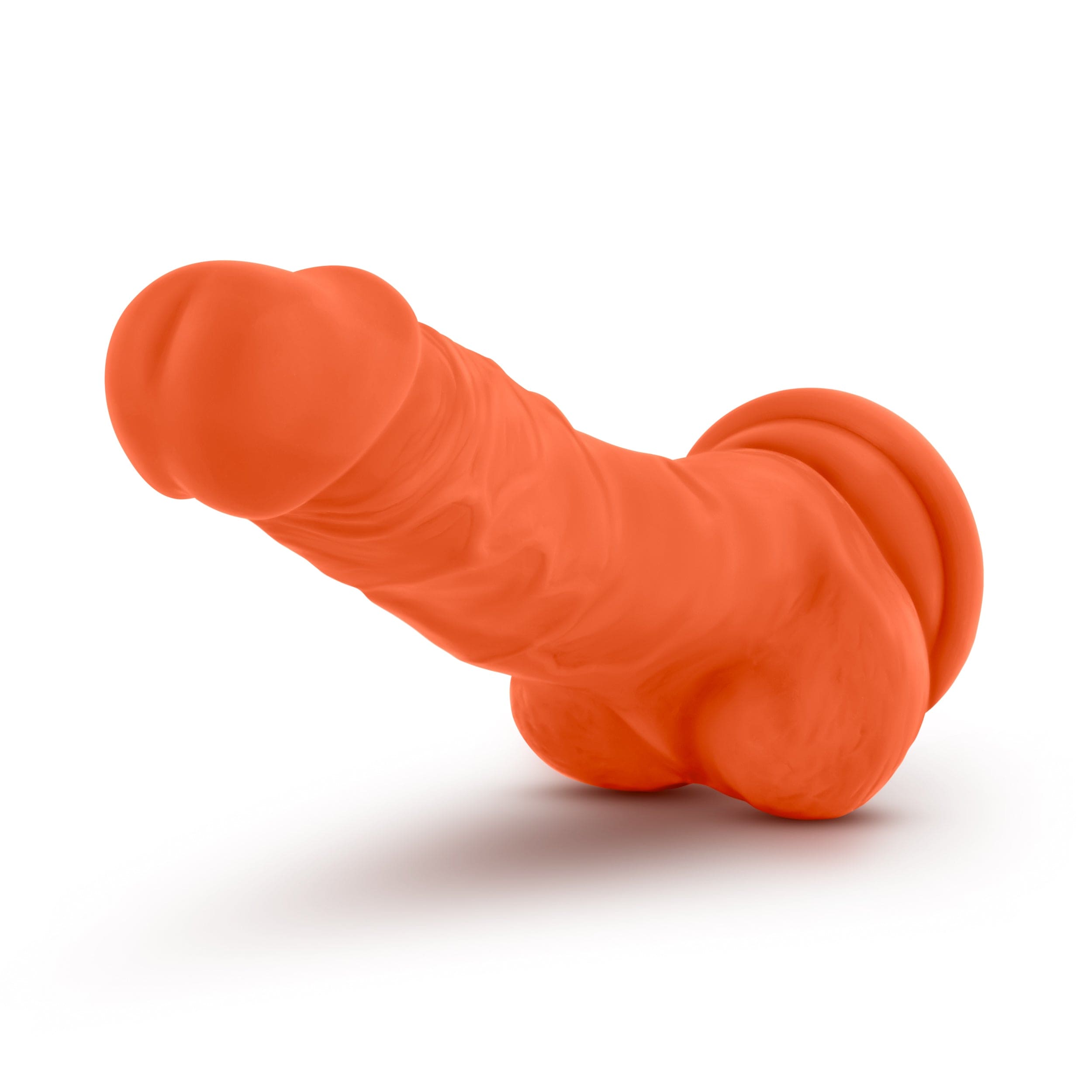 Neo Elite Adult Toys Orange Neo Elite 7.5in Silicone Dual Density Cock with Balls Neon Orange 819835022091