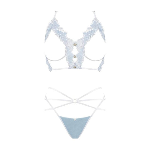 Deilana 2 Piece Lingerie Set in Light Blue Color > Clothes > Bra Sets