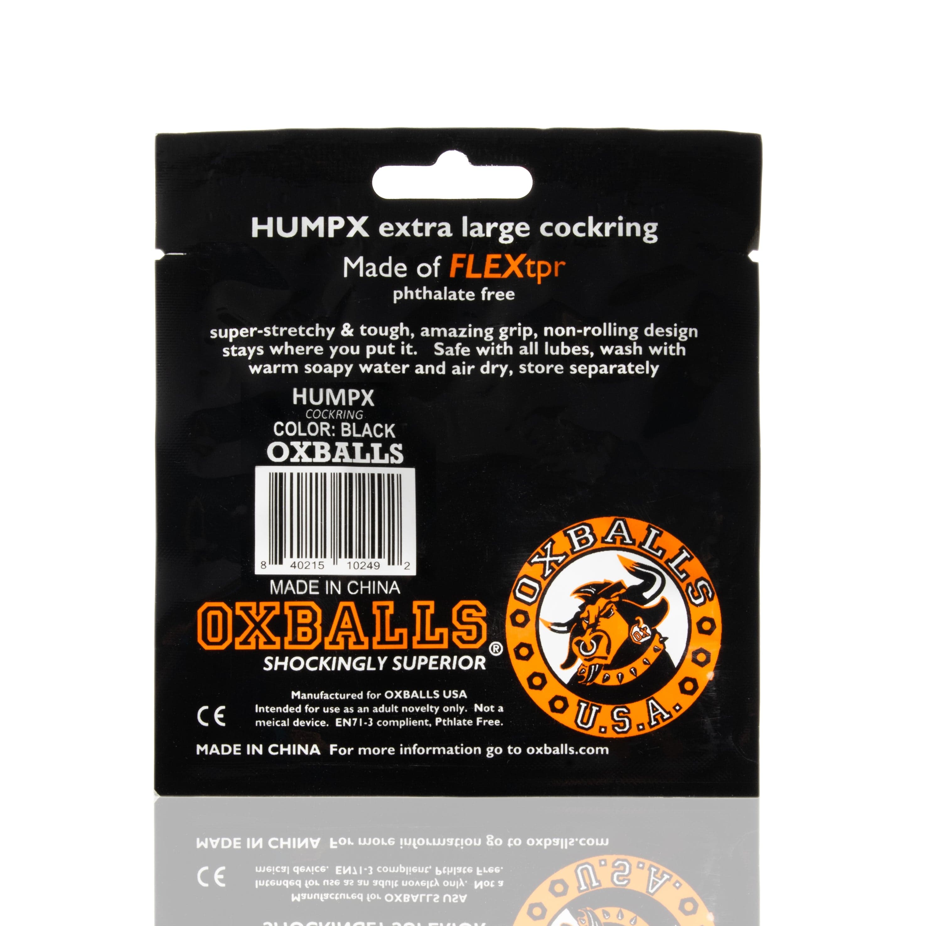 OxBalls Adult Toys Black Humpx Cockring Black 840215102492