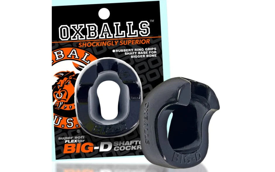 OxBalls Adult Toys Black / One Size Big D Shaft Grip Cock Ring Black 840215122490