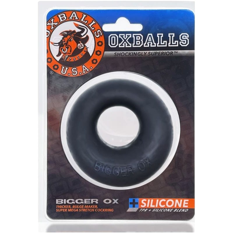 OxBalls Adult Toys Black / One Size Bigger Ox Cockring Black Ice 840215120984