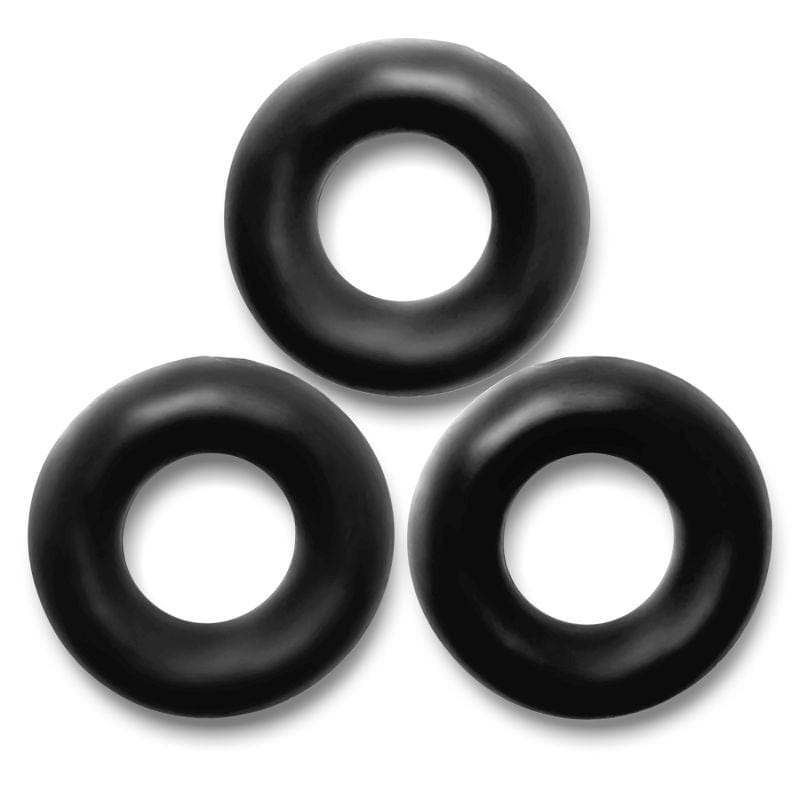 OxBalls Adult Toys Black / One Size OxBalls Fat Willy 3 Pc Jumbo Cockrings Black 840215121042