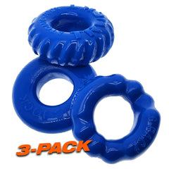 OxBalls Adult Toys Blue / One Size OxBalls Bonemaker 3 Pc Cockring Set Pool Blue 840215121707