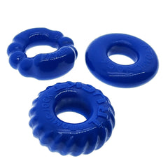 OxBalls Adult Toys Blue / One Size OxBalls Bonemaker 3 Pc Cockring Set Pool Blue 840215121707