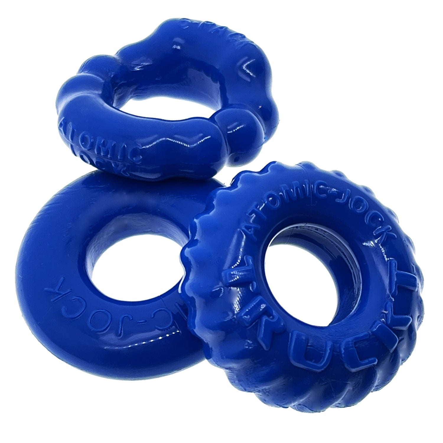 OxBalls Adult Toys Blue / One Size OxBalls Bonemaker 3 Pc Cockring Set Pool Blue 840215121707