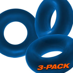 OxBalls Adult Toys Blue / One Size OxBalls Fat Willy 3 Pc Jumbo Cockrings Space Blue 840215121066