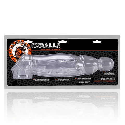 Butch Cocksheath Clear 8.5 Inch Length for Enhanced Girth SLEEVES