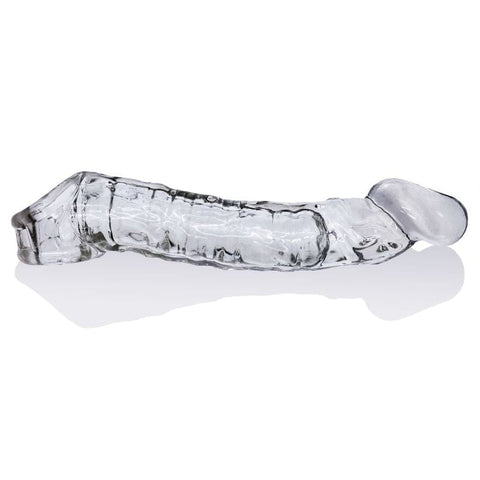 Muscle Ripped Cocksheath Clear - 9 Inch - Adjustable Size Fit SLEEVES