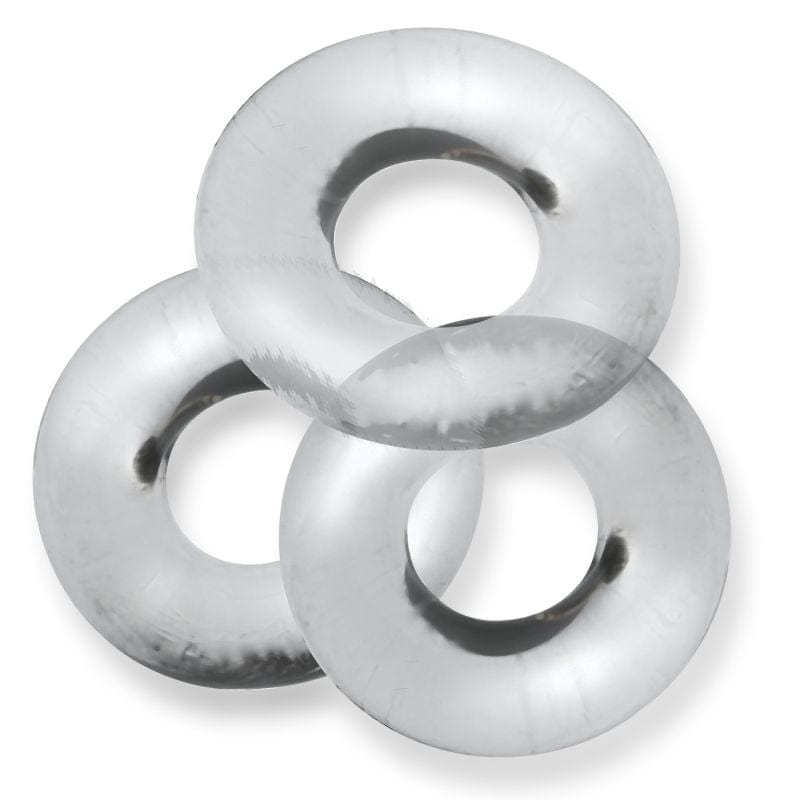 OxBalls Adult Toys Clear / One Size OxBalls Fat Willy 3 Pc Jumbo Cockrings Clear 840215121059