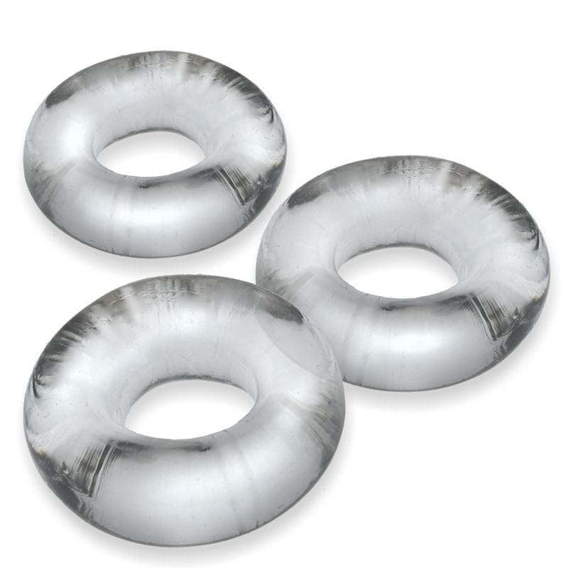 OxBalls Adult Toys Clear / One Size OxBalls Fat Willy 3 Pc Jumbo Cockrings Clear 840215121059