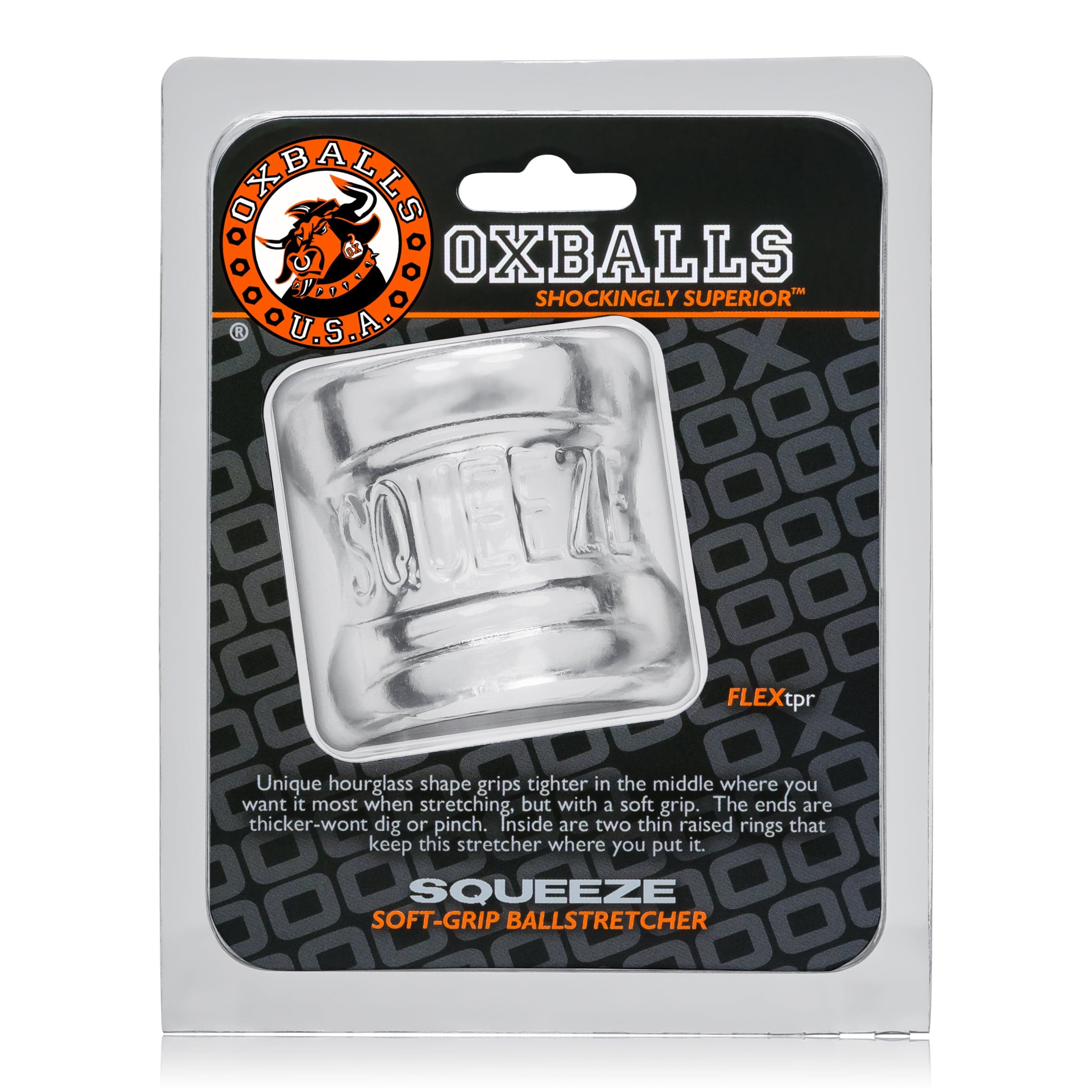 OxBalls Adult Toys Clear Squeeze Ball Stretcher Clear 840215118813