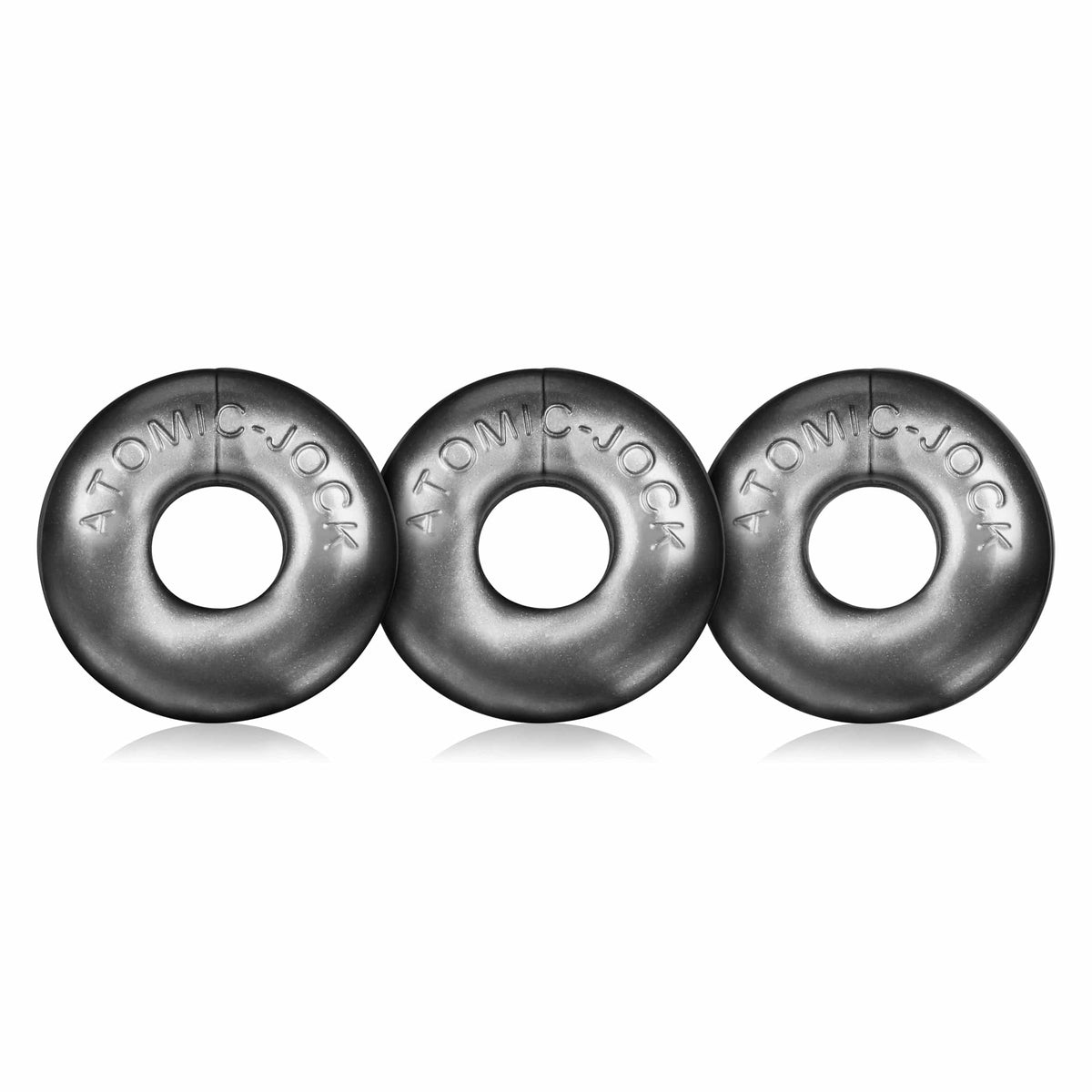 OxBalls Adult Toys Grey OxBalls Ringer 3 Pack Of Do Nut 1 Small Steel 840215119018