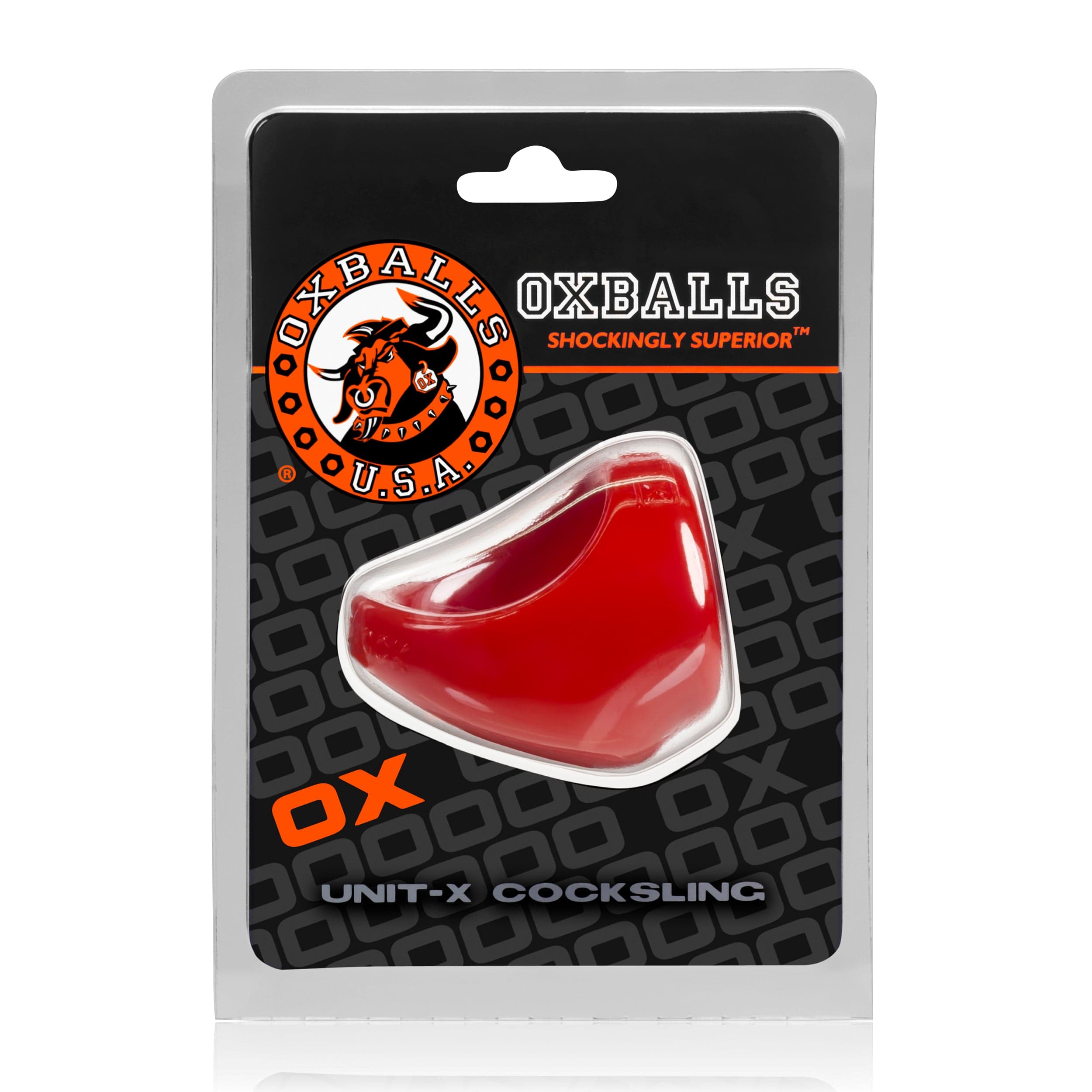 OxBalls Adult Toys Red Unit X Cocksling Red OxBalls 840215100368