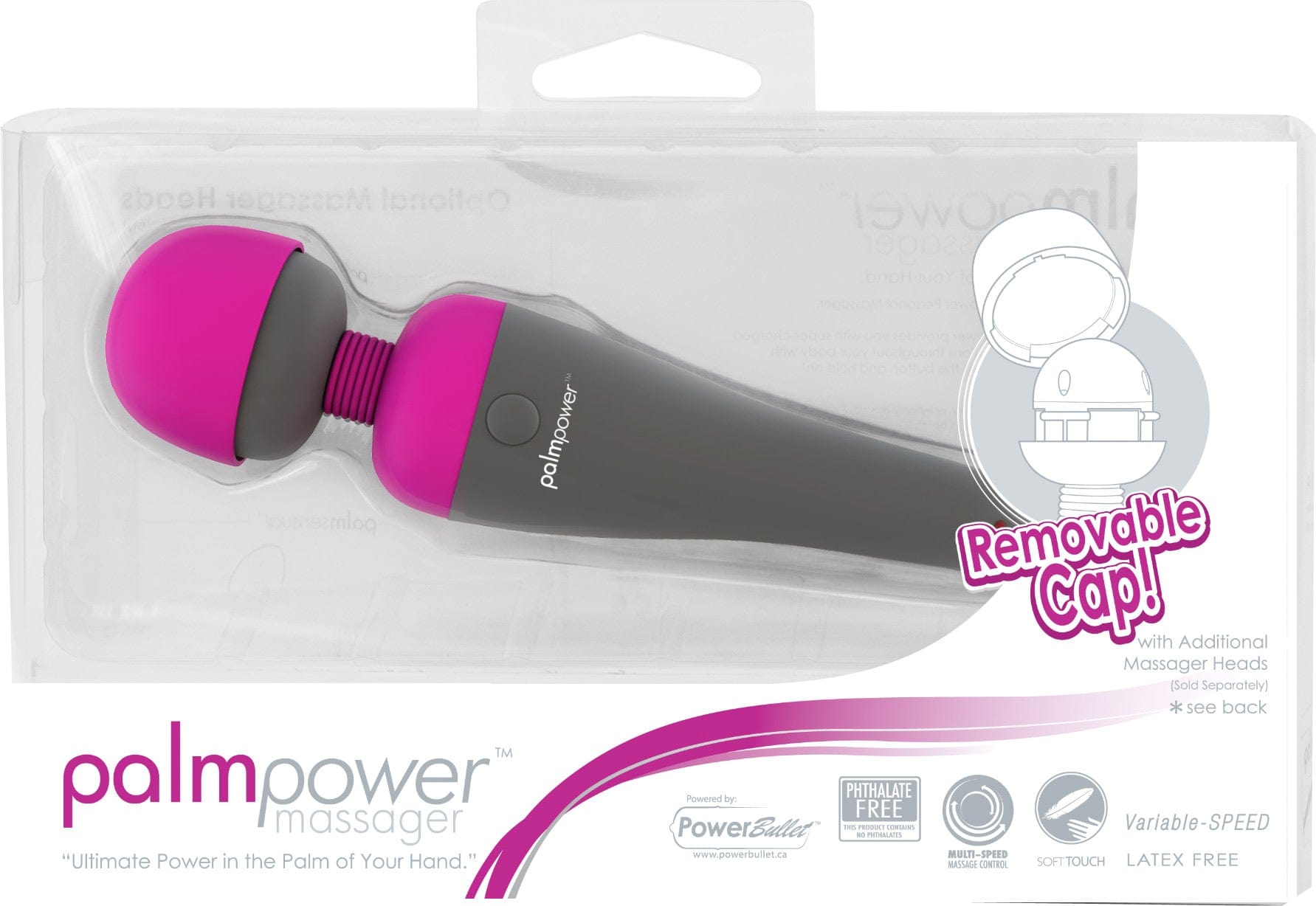 PalmPower Adult Toys Pink PalmPower Massage Wand 677613305282