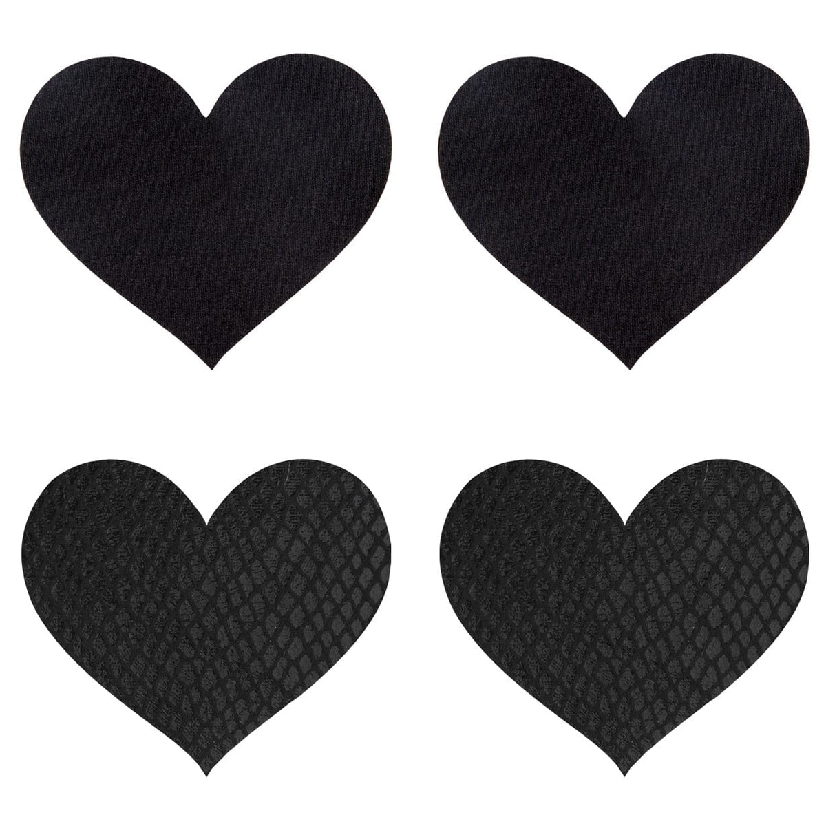 Peekaboo Pasties Lingerie Black Classic Black Hearts Pasties 726633973442