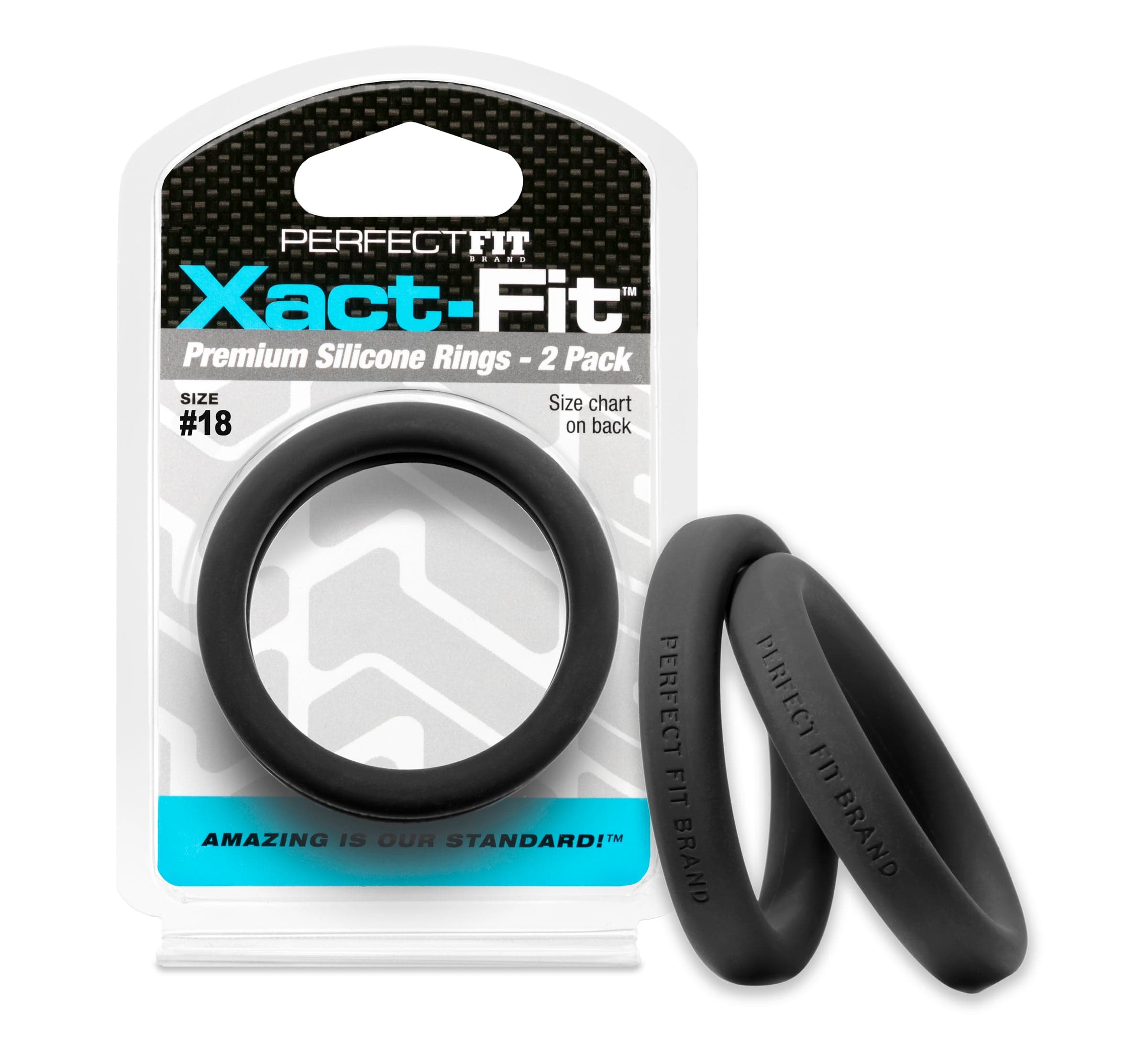 PerfectFit Adult Toys Black Xact-Fit #18 1.8in 2-Pack 854854005632