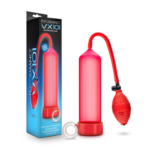 Performance VX101 Male Enhancement Pump Red for Safety and Comfort Red PUMPS