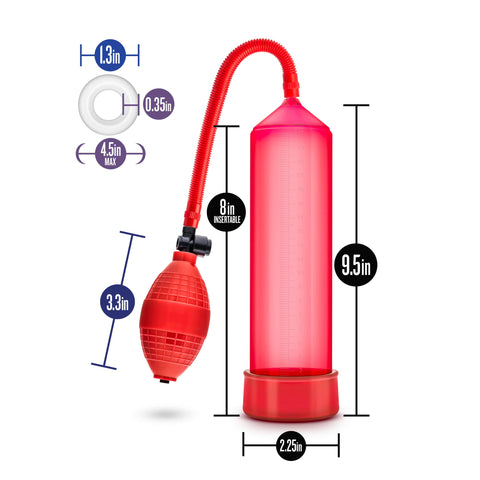 Performance VX101 Male Enhancement Pump Red for Safety and Comfort PUMPS