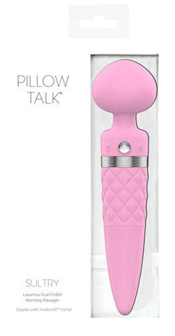 Pillow Talk Sultry Dual Ended Warming Massager Pink Electric Massager