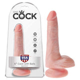 King Cock 6'' Cock with Balls - 15.2 cm Dong Flesh Dongs Realistic
