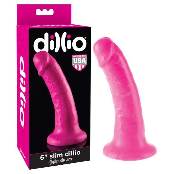 Pipedream DONGS Pink Dillio 6'' Slim -  15.2 cm Dong 603912736656