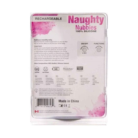 Naughty Nubbies Finger Vibe w Mini Powerbullet Pink Massager Finger Stimulator
