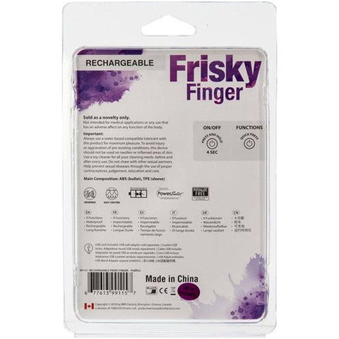 Frisky Finger Rechargeable Purple Vibrator for Pleasure Finger Stimulator