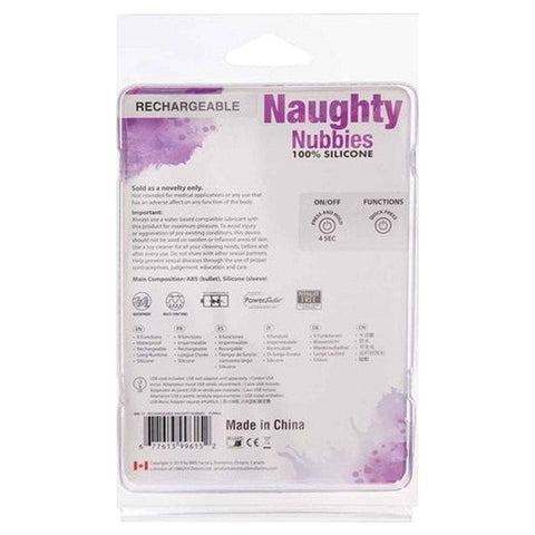 Naughty Nubbies Finger Vibe w Mini Powerbullet Purple Massager Finger Stimulator
