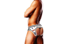 Prowler Lingerie Prowler Leather Pride Open Brief Black White