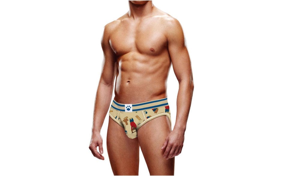 Prowler Lingerie Prowler Lumberbear Open Back Brief Beige/Blue