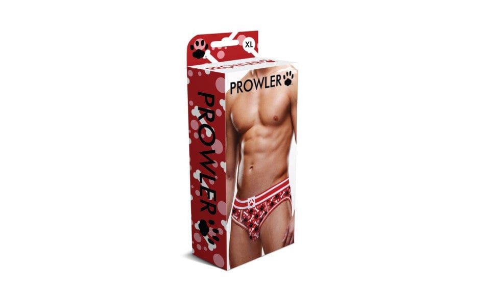 Prowler Lingerie Prowler Red Paw Open Back Brief White/Red