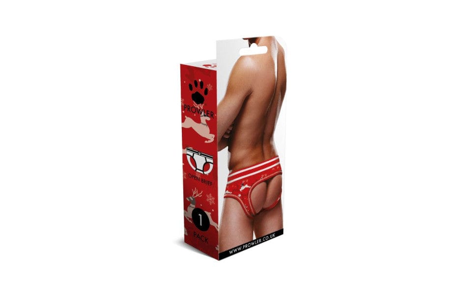 Prowler Lingerie Prowler Reindeer Open Back Brief Red/White