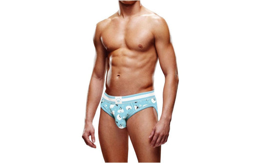 Prowler Lingerie Prowler Winter Open Back Brief Blue/White